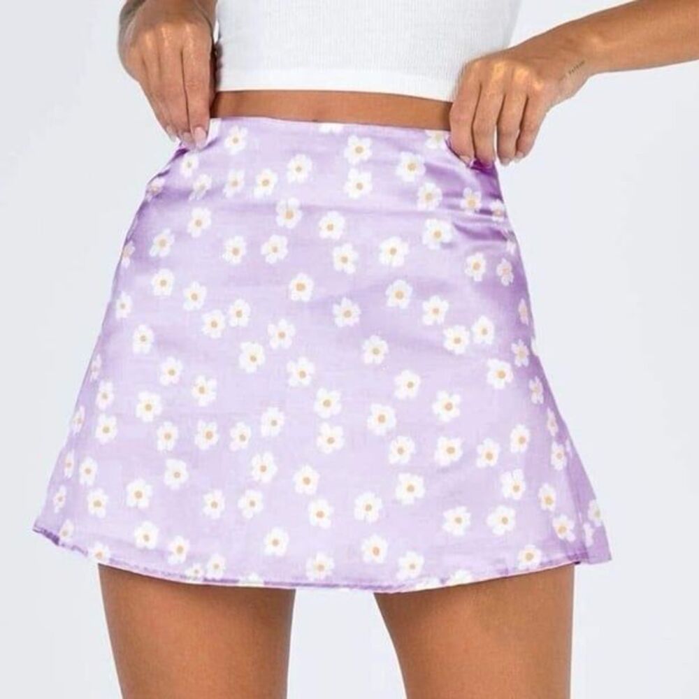 Princess Polly Olton floral purple mini skirt